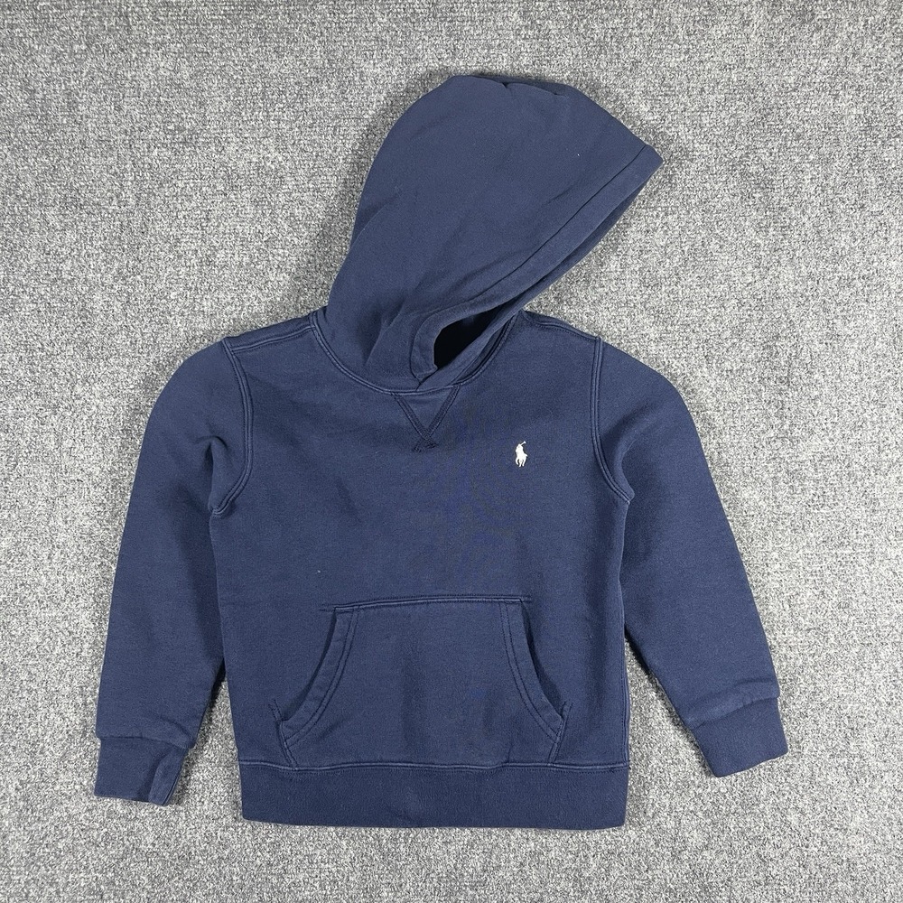 Polo Ralph Lauren Pullover Hoodie Navy Blue Faded Kids Size 6 #2355
